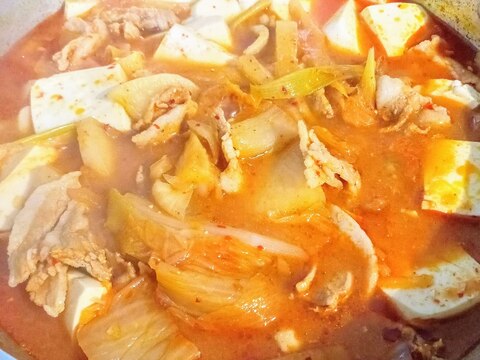 白菜キムチ1パック使い切りで✨東のまるごと鍋